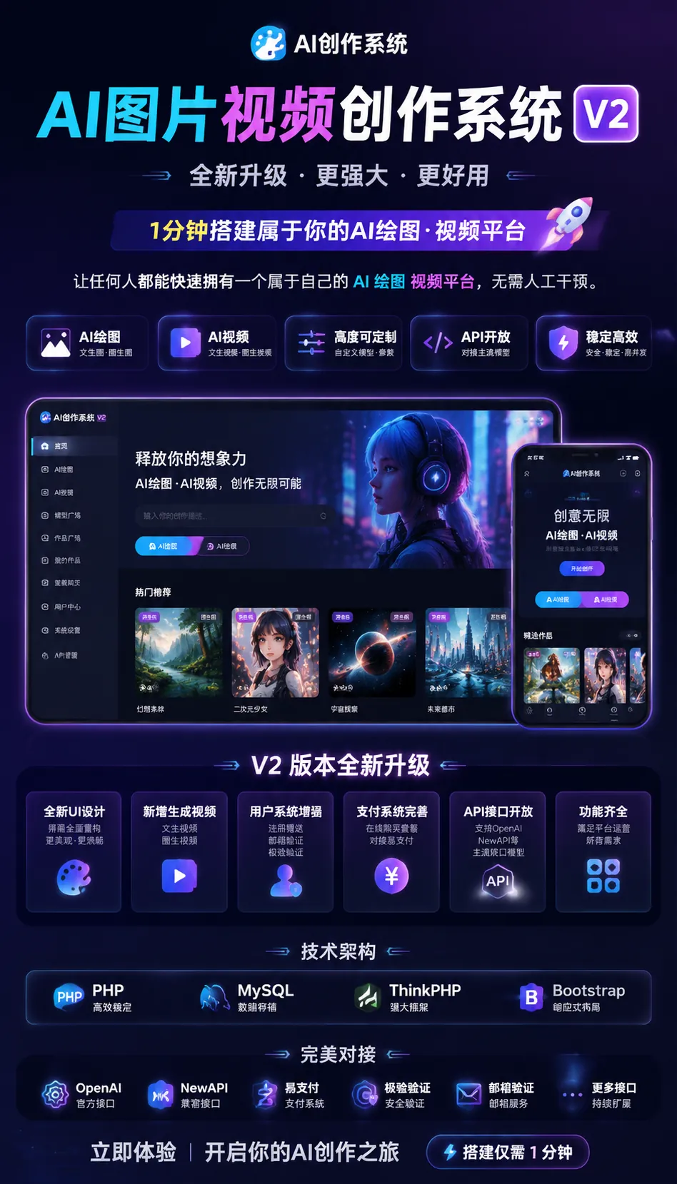 AI图片视频创作系统V2版本